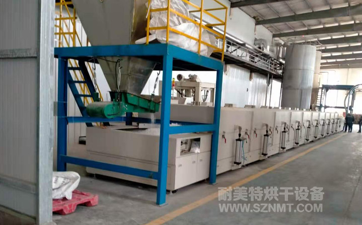 450度高溫烤電池粉末水份烘干隧道式烘干爐